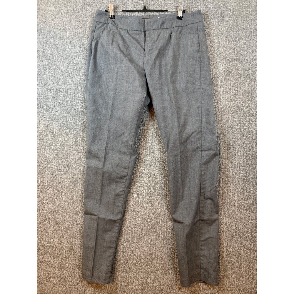 Crosby Dress Pants Womens 4 Grey Excellent Glen Plaid Tapered Trousers